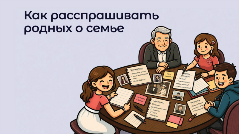 Как расспрашивать родных о семье, чтобы это помогло собрать родословную