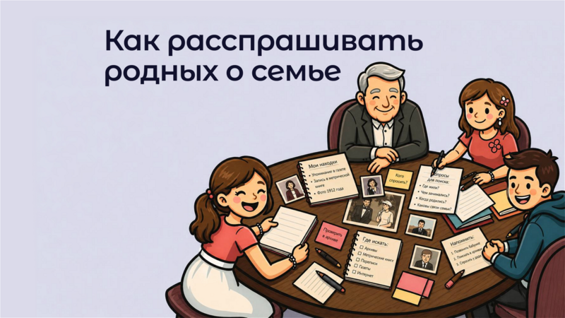 Как расспрашивать родных о семье, чтобы это помогло собрать родословную
